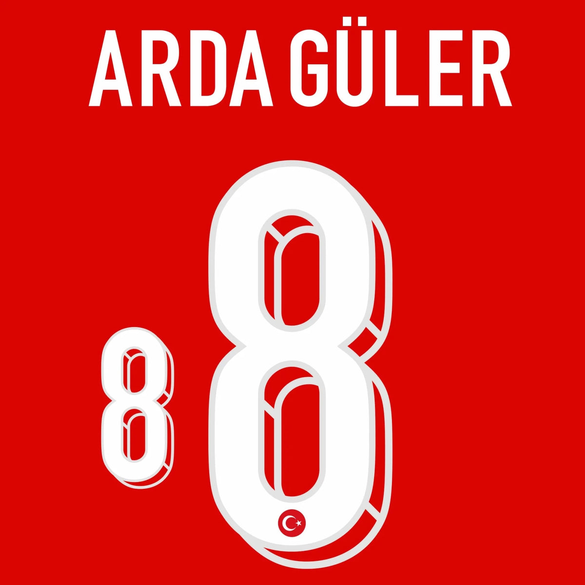 Original Trikot - Flock TFF TÜRKEI Home WM 2026 - #8 ARDA GÜLER - sportiger.de