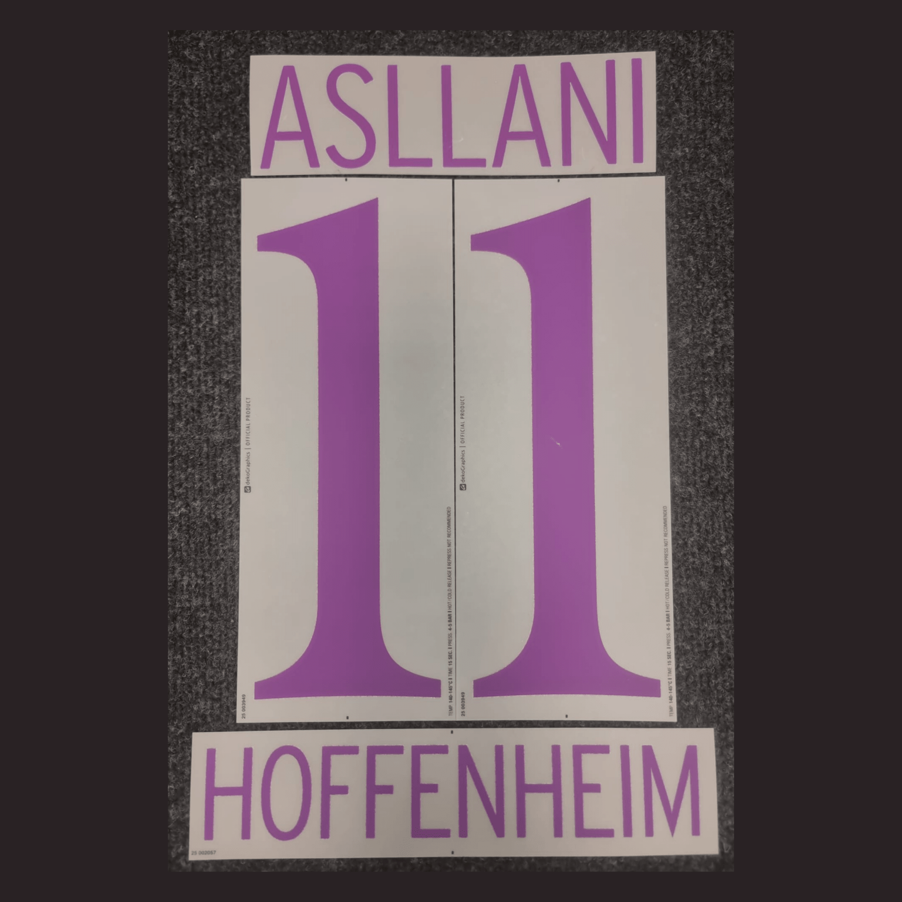 Original Trikot - Flock TSG 1899 Hoffenheim 4th 25 / 26 - 11 ASLLANI - sportiger.de