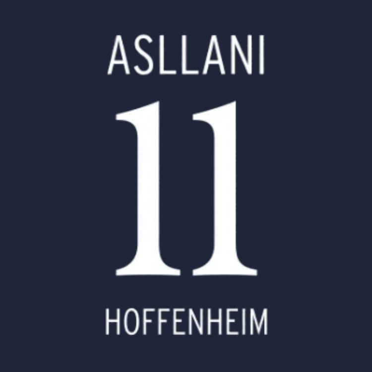 Original Trikot - Flock TSG 1899 Hoffenheim Home/Away 25 / 26 - 11 ASLLANI - sportiger.de