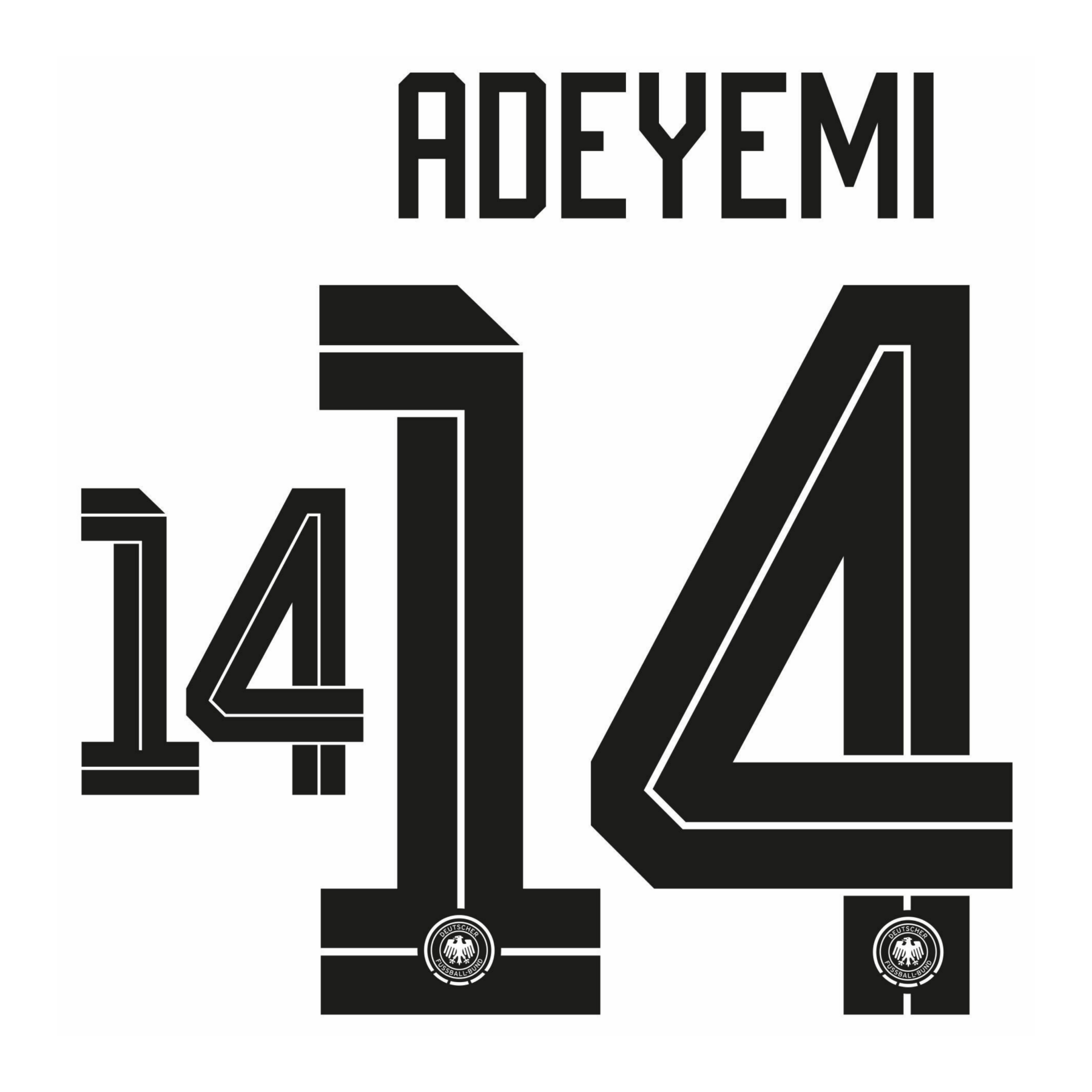 Original WM 2026 DFB DEUTSCHLAND Home Trikot - Flock - ADEYEMI 14 - sportiger.de