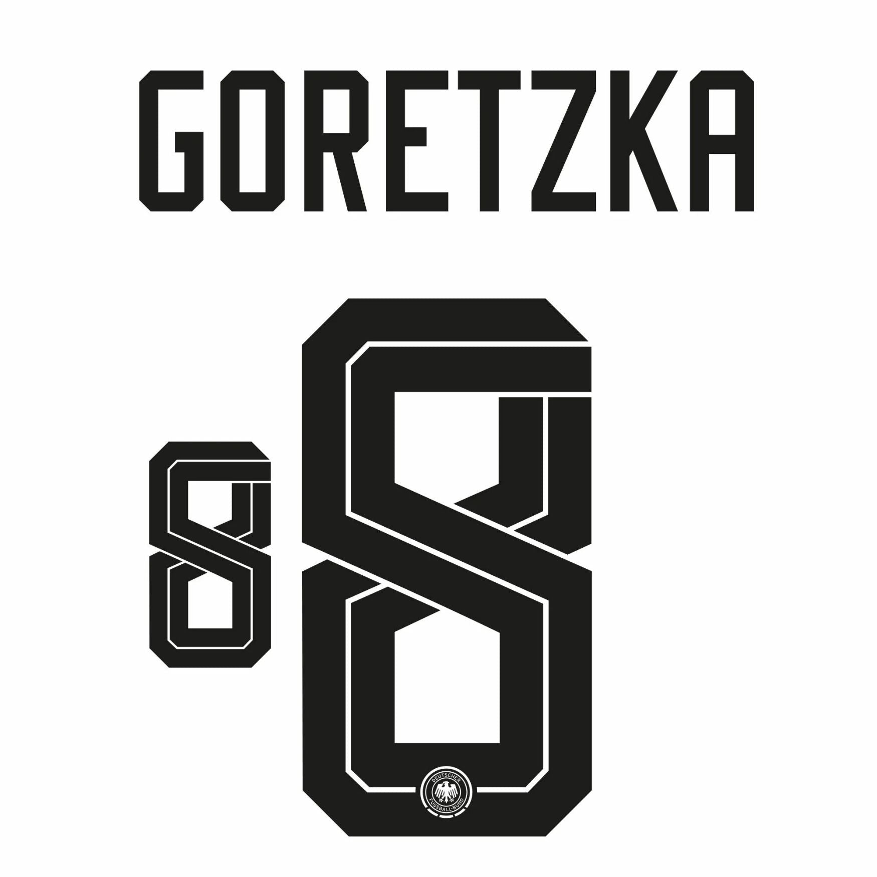 Original WM 2026 DFB DEUTSCHLAND Home Trikot-Flock - GORETZKA 8 - sportiger.de