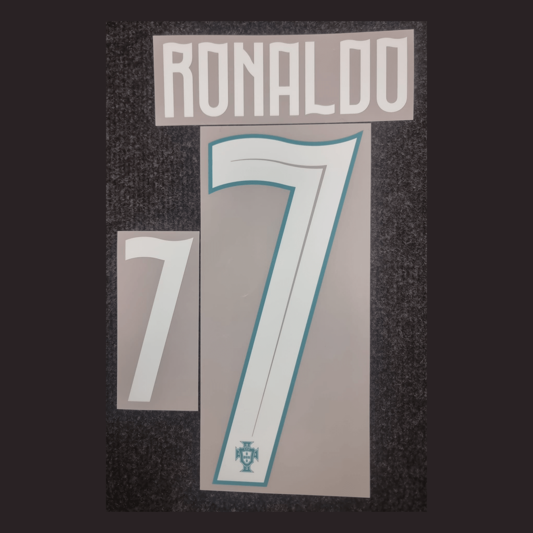 Original WM 2026 FPF PORTUGAL Home Trikot - Flock 26cm - RONALDO 7 - sportiger.de