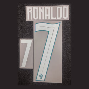 Original WM 2026 FPF PORTUGAL Home Trikot - Flock 26cm - RONALDO 7 - sportiger.de