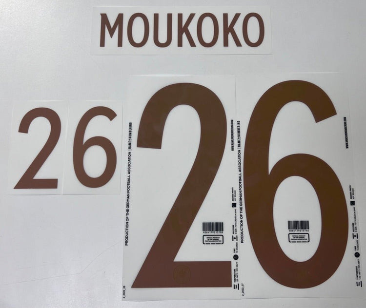 Original WM 22 DFB Deutschland Away Trikot - Flock - MOUKOKO 26 - sportiger.de