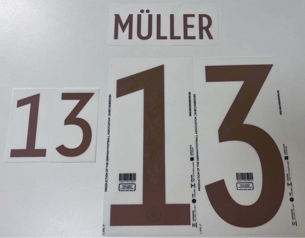 Original WM 22 DFB Deutschland Away Trikot - Flock - MÜLLER 13 - sportiger.de