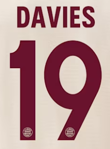 Original FC Bayern München 3rd Trikot-Flock - DAVIES 19