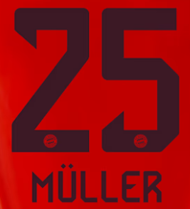 Original FC Bayern München Home Trikot-Flock - MÜLLER 25