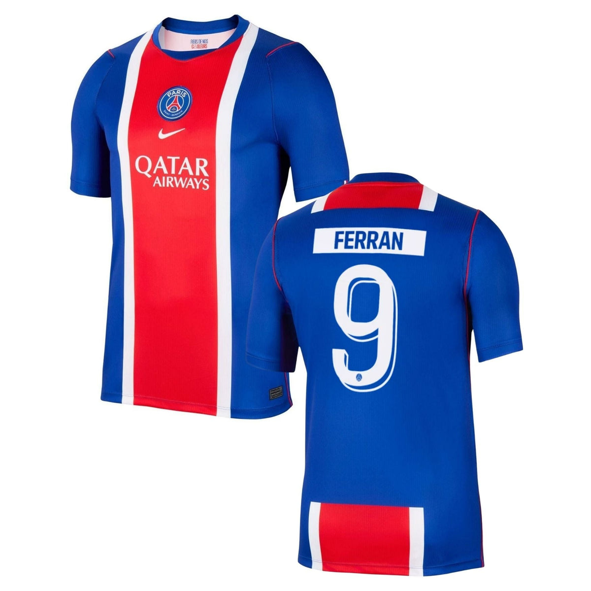 PSG PARIS SAINT-GERMAIN Home Jersey Men 26 / 27 - FERRAN 9 (Champions League Style) - sportiger.de