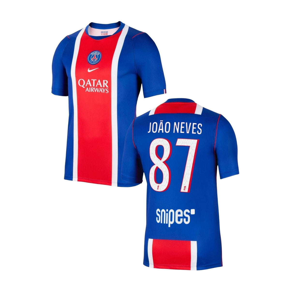 PSG PARIS SAINT-GERMAIN Home Jersey Men 26 / 27 - JOÃO NEVES 87 - sportiger.de