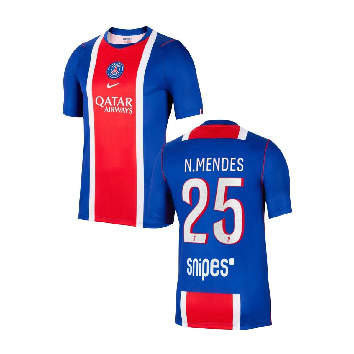 PSG PARIS SAINT-GERMAIN Home Jersey Men 26 / 27 - N. MENDES 25 - sportiger.de