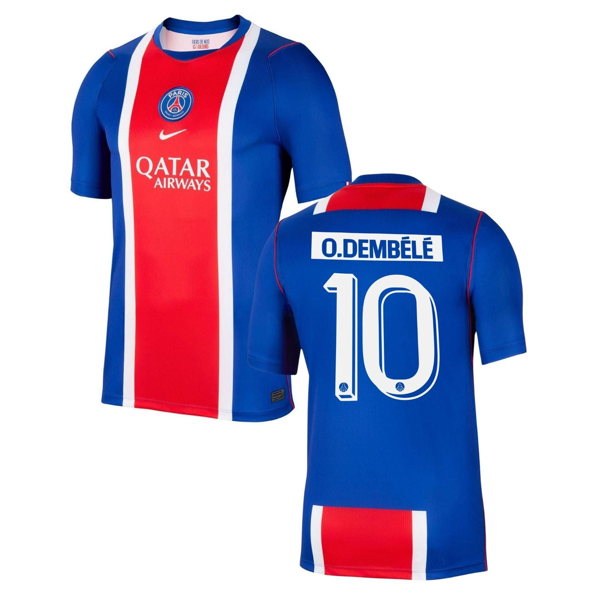 Camiseta PSG PARIS SAINT-GERMAIN local hombres 26 / 27 - O. DEMBÉLÉ 10 (Estilo Champions League) - sportiger.de