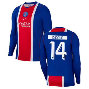 PSG PARIS SAINT-GERMAIN Maglia Home Uomo maniche lunghe 26 / 27 - D. DOUÉ 14 (Stile Champions League) - sportiger.de