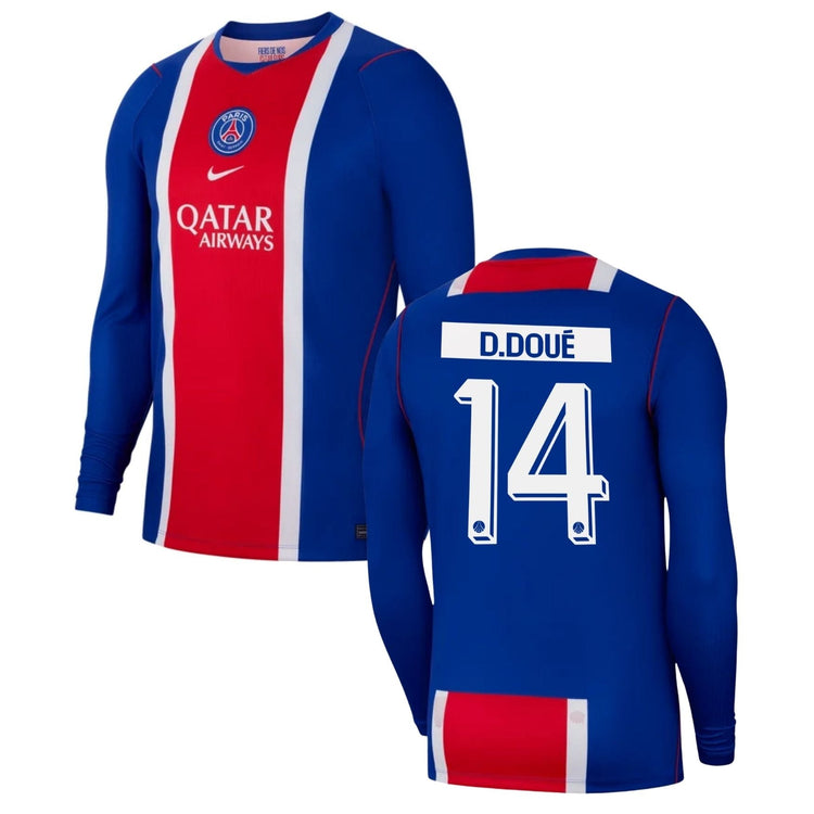 PSG PARIS SAINT-GERMAIN Maglia Home Uomo maniche lunghe 26 / 27 - D. DOUÉ 14 (Stile Champions League) - sportiger.de