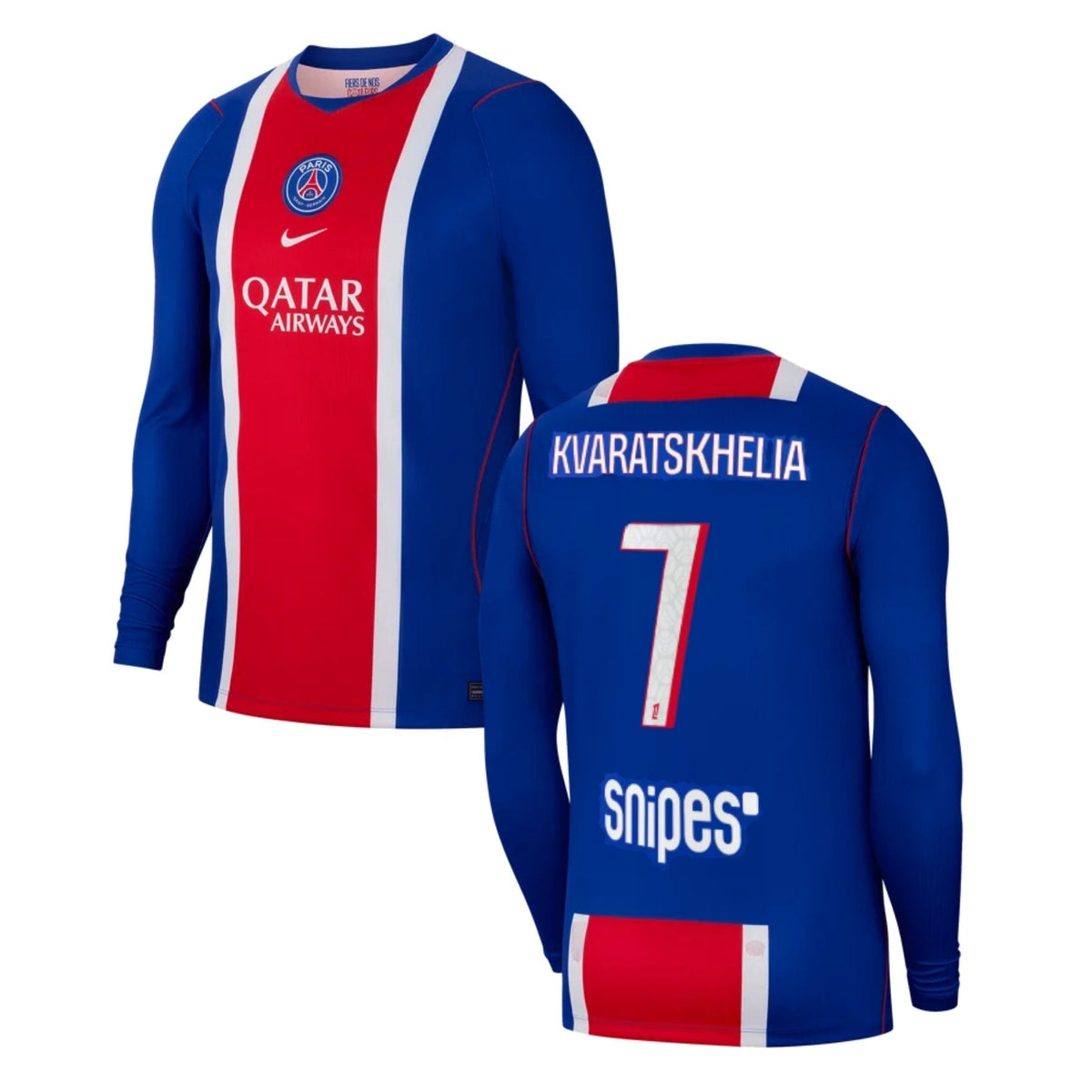 PSG PARIS SAINT-GERMAIN Trikot Home Herren langarm 26 / 27 - KVARATSKHELIA 7 - sportiger.de