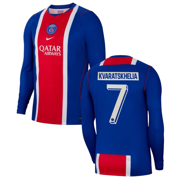 Maillot PSG PARIS SAINT-GERMAIN domicile hommes manches longues 26 / 27 - KVARATSKHELIA 7 (Style Ligue des Champions) - sportiger.de