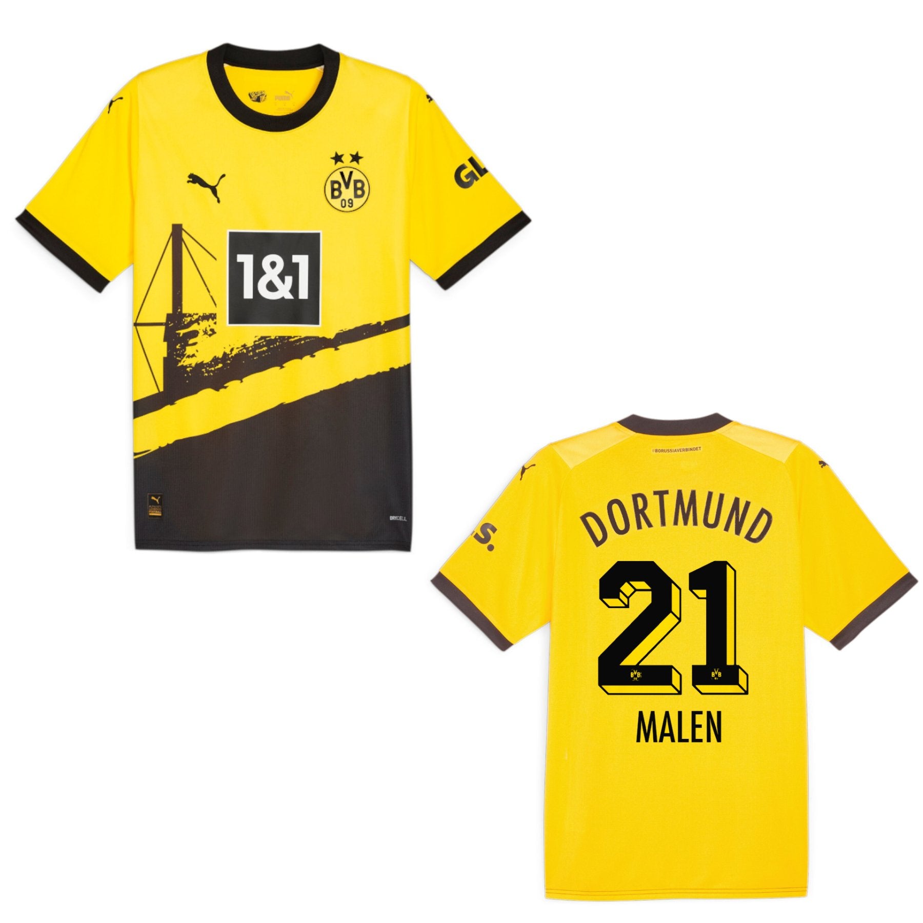 puma BVB BORUSSIA DORTMUND Trikot Home Herren 23 / 24 - MALEN 21 - sportiger.de