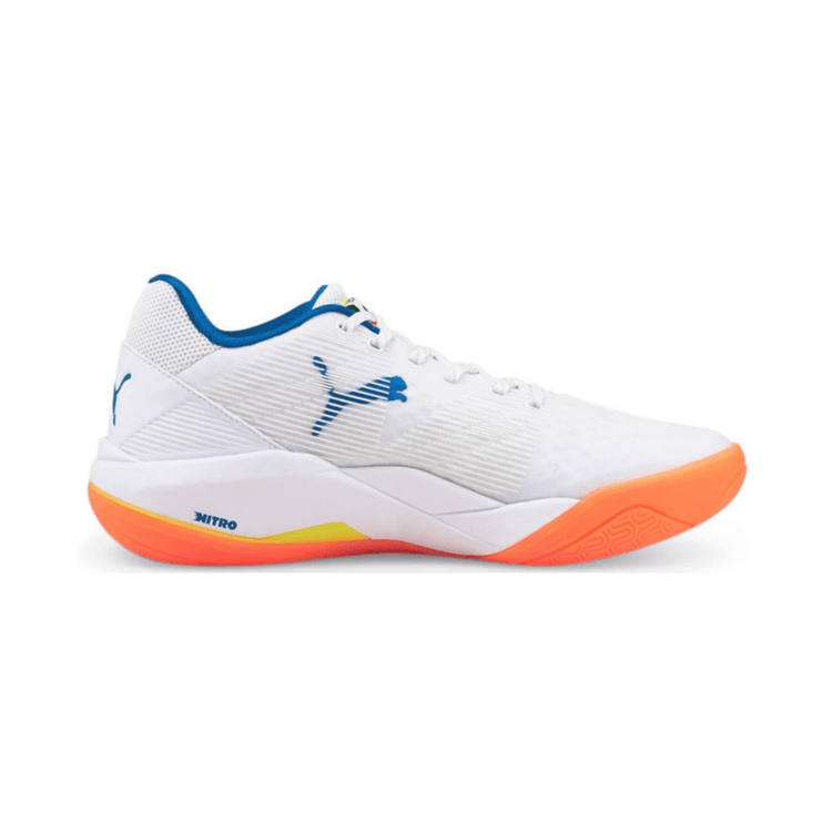 puma ELIMINATE POWER NITRO Handballschuh Herren weiß - blau - sportiger.de