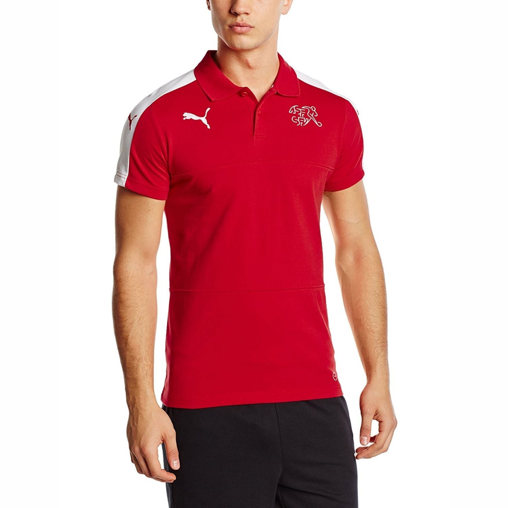SVF SCHWEIZ Poloshirt Herren rot - sportiger.de
