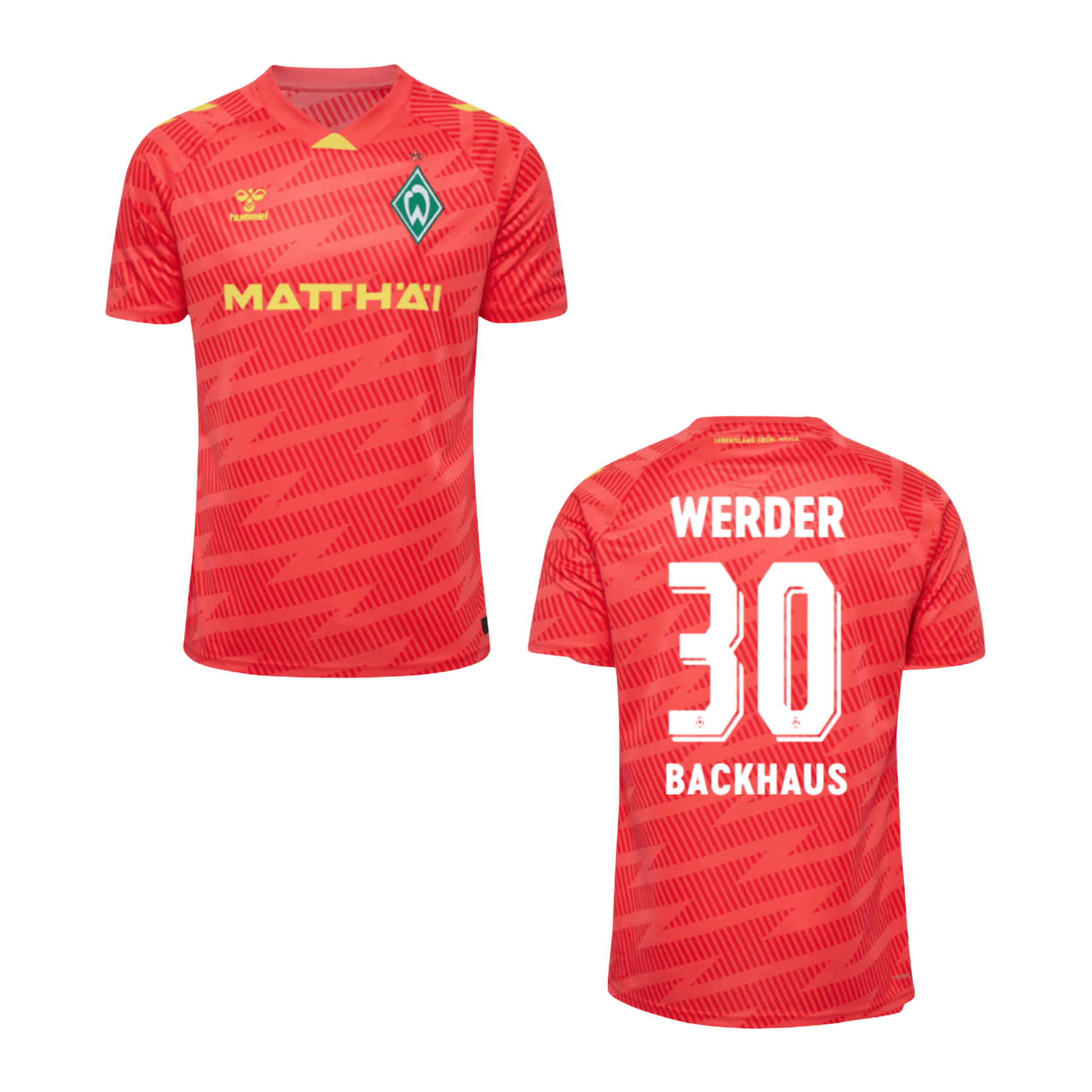SVW SV WERDER BREMEN Trikot Torwart Herren rot 25 / 26 - BACKHAUS 30 - sportiger.de