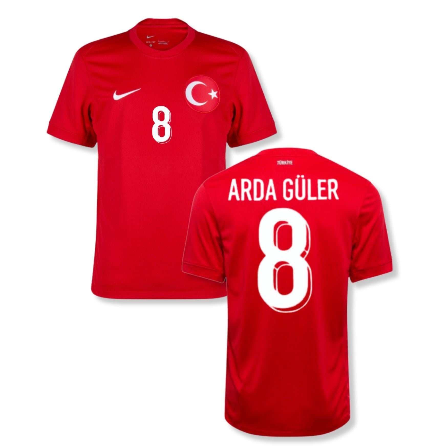 TFF TÜRKEI Trikot Away Kinder EURO 2024 - ARDA GÜLER 8 - sportiger.de