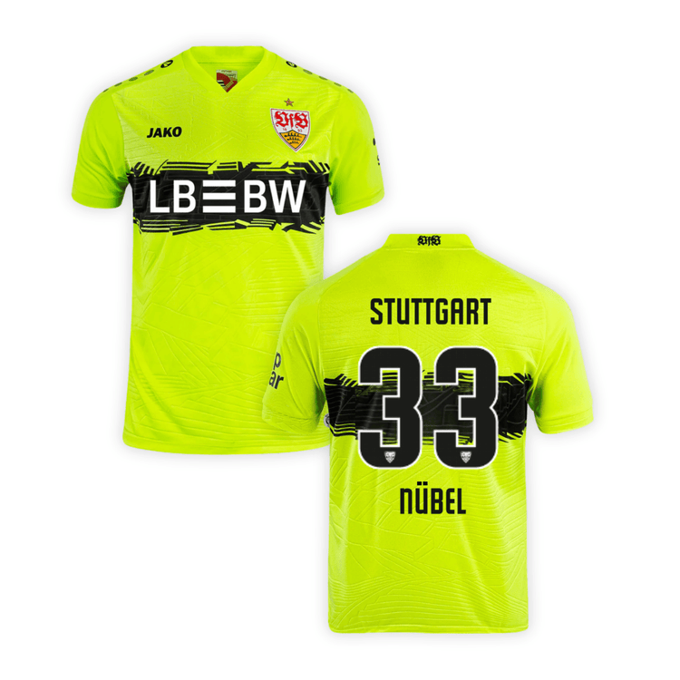 VFB STUTTGART Trikot Torwart Kinder gelb 25 / 26 - NÜBEL 33 - sportiger.de